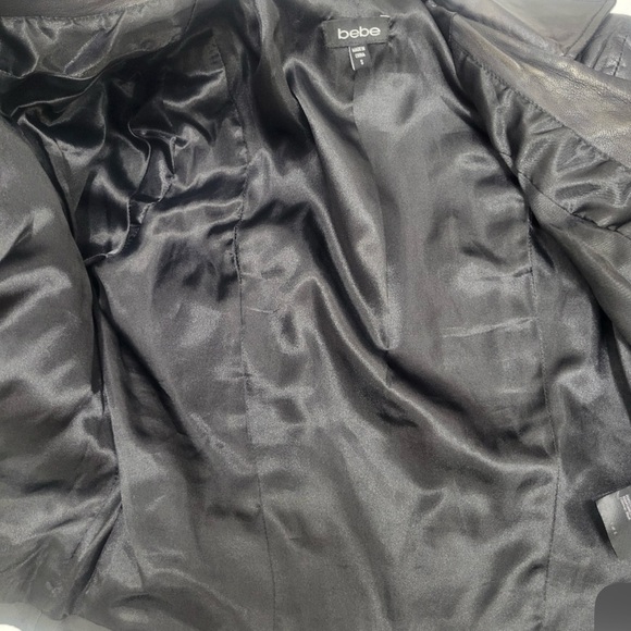 Bebe leather black jacket, size Small, soft 100% real leather shoulder pad - Picture 5 of 15